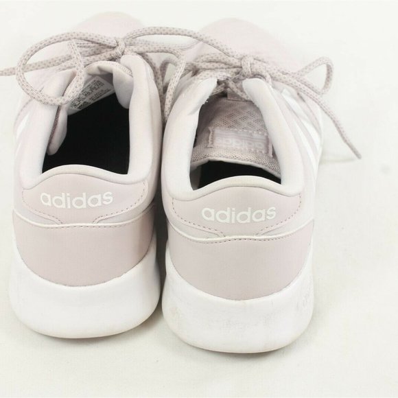 adidas Women's Purple White QT Racer Running Walking Gym Shoes - Picture 2 of 8